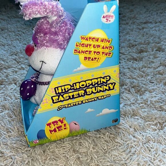 NIB Rapping Hip Hop Easter Bunny Rabbit Doll Gemmy Animated Musical 2006 Y2K - Picture 3 of 9
